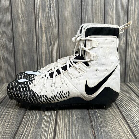 Nike Force Savage Elite TD Men Football Cleats White Black Size 11.5 High Top - Picture 4 of 10